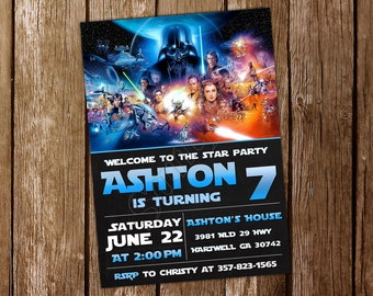 Star Wars Invitation Star Wars Birthday Jedi Invitation Star Wars Invite Star Wars Birthday Invitation Star Wars Party Invitation