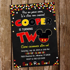 Invito di Topolino Invito di Topolino Compleanno di Topolino Compleanno di Topolino Festa di Topolino Festa di Topolino Invito di Topolino