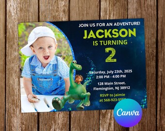 The Good Dinosaur Invitation The Good Dinosaur Birthday Invitation The Good Dinosaur Party The Good Dinosaur Editable Invitation