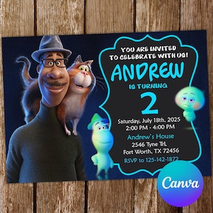 Soul Invitation Soul Birthday Invitation Soul Party Soul Editable Invitation Soul Digital Card Printable