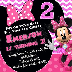 Invito di Minnie Mouse Invito di Minnie Compleanno di Minnie Mouse Compleanno di Minnie Festa di Minnie Mouse Festa di Minnie Invito di Minnie Mouse