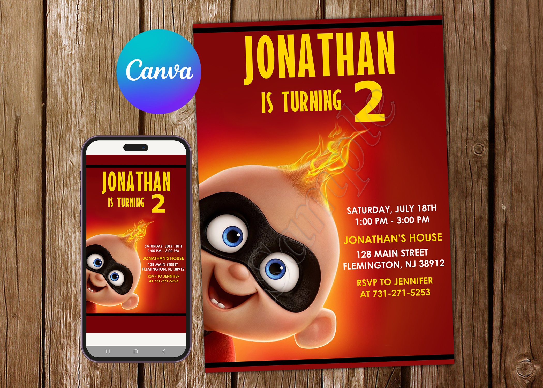 The Incredibles Invitation the Incredibles Birthday Invitation the ...