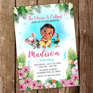 Baby Moana einladen Baby Moana Geburtstagseinladung Baby Moana einladen Baby Moana Geburtstagseinladung Baby Moana Partyeinladung