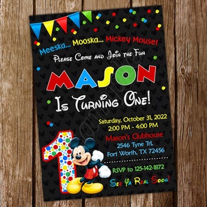 Invito di Topolino Invito di Topolino Compleanno di Topolino Compleanno di Topolino Festa di Topolino Festa di Topolino Invito di Topolino