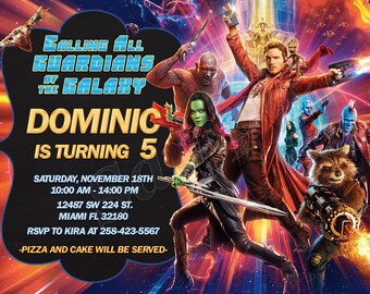 Guardians of the Galaxy Invitation Groot Invitation Guardians - Etsy UK Guardians of the Galaxy Invitation Groot Invitation Guardians - Etsy UK
