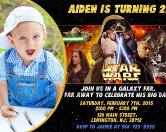 Star Wars Invitation Star Wars Birthday Jedi Invitation Star Wars Invite Star Wars Birthday Invitation Star Wars Party Invitation