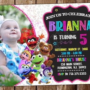 Muppet Babies Einladung Muppet Babies Geburtstag Muppet Babies einladen Muppet Babies Geburtstagseinladung Muppet Babies Partyeinladung
