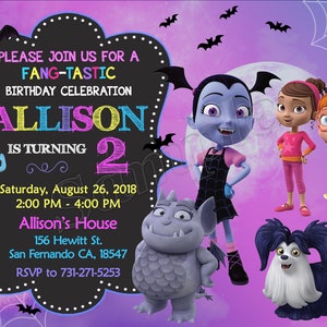 Vampirina Invitation Vampirina Birthday Vampirina Invite Vampirina Birthday Invitation Vampirina Party Invitation