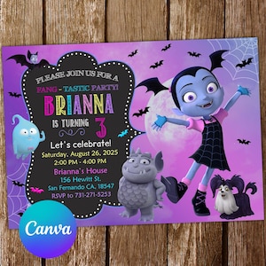 Vampirina Invitation Vampirina Birthday Invitation Vampirina Party Vampirina Invites Vampirina Editable Invitation