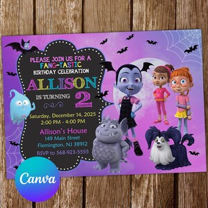 Vampirina Invitation Vampirina Birthday Invitation Vampirina Party Vampirina Invites Vampirina Editable Invitation