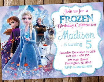 Frozen Invitation Frozen Birthday Invitation Frozen Party Frozen Invites Frozen Digital Printable Card