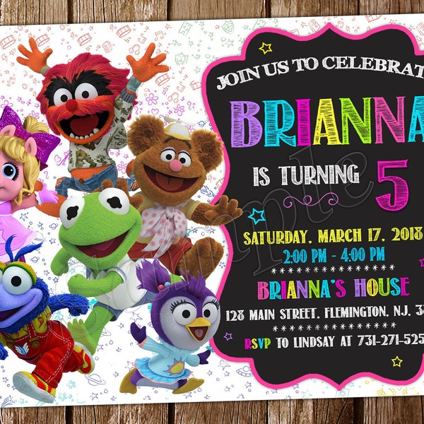 Muppet Babies Invitation Muppet Babies Birthday Muppet Babies Invite Muppet Babies Birthday Invitation Muppet Babies Party Invitation