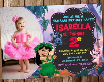 Lilo and Stitch Invitation Lilo and Stitch Birthday Lilo and Stitch Invite Lilo Invitation Lilo Birthday Invitation Lilo Party Invitation