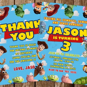 Toy Story Einladung Toy Story Geburtstagseinladung Toy Story Party Toy Story lädt Toy Story Digital druckbare Karte