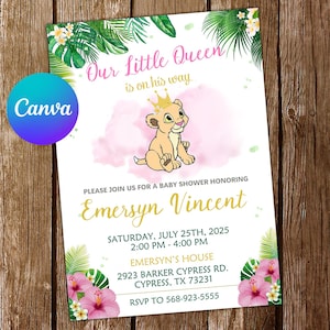 Lion King Invitation Lion King Birthday Invitation Lion King Party Lion King Invites Lion King Editable Invitation Lion King Digital Card
