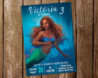 Little Mermaid Invitation Ariel Invitation Little Mermaid Birthday Little Mermaid Invite Ariel Birthday Invitation Ariel Party Invitation