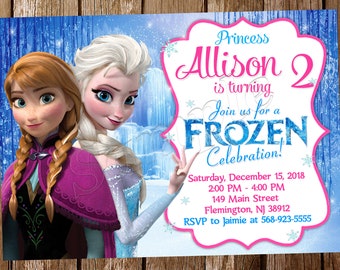 Frozen Invitation Frozen Birthday Invitation Frozen Party Frozen Invites Frozen Digital Printable Card