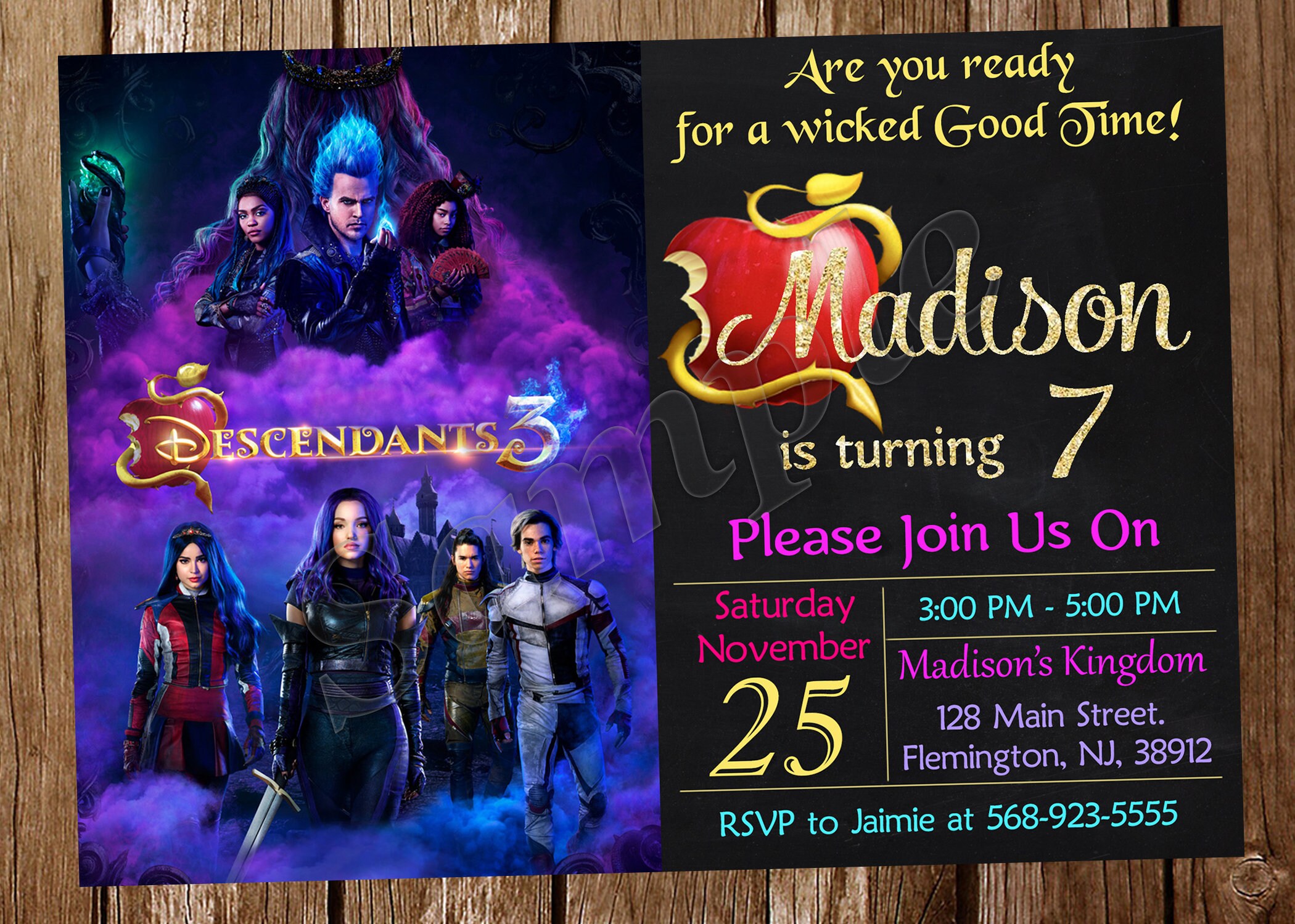 Descendants 3 Invitation Descendants Invitation Descendants 2 Etsy