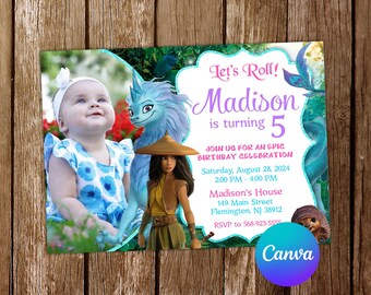 Raya and the Last Dragon Invitation Raya Invitation Raya Birthday Party ...