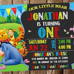 Invitation d'anniversaire de Winnie l'ourson Invitation d'anniversaire de Winnie l'ourson Invitation d'anniversaire de Winnie l'ourson Invitation d'anniversaire de Winnie l'ourson Fête de Winnie l'ourson