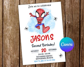 Spidey and his Amazing Friends Invitation Spidey Invitation Spidey Birthday Invitation Spidey Party Spidey Editable Invitation