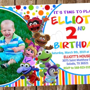Muppet Babies uitnodiging Muppet Babies verjaardag Muppet Babies uitnodigen Muppet Babies verjaardagsuitnodiging Muppet Babies uitnodiging voor feest