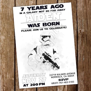 Star Wars Einladung Star Wars Geburtstags-Einladung Jedi Star Wars Invite Einladung Star Wars Geburtstags-Einladung Star Wars Party-Einladung
