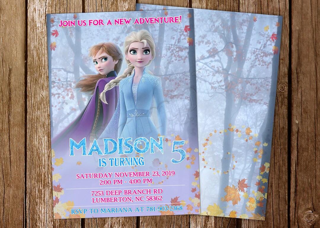 Frozen 2 Invitation Frozen Invitation Frozen 2 Birthday Frozen Etsy