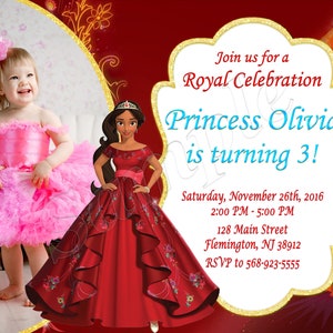 Elena von Avalor Einladung Elena Einladung Prinzessin Elena Einladung Elena Geburtstag Elena invite Elena Geburtstagseinladung Elena Party
