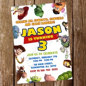 Toy Story Einladung Toy Story Geburtstagseinladung Toy Story Party Toy Story lädt Toy Story Digital druckbare Karte