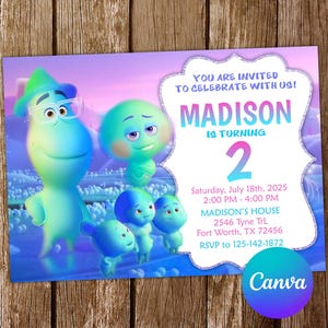 Soul Invitation Soul Birthday Invitation Soul Party Soul Editable Invitation Soul Digital Card Printable