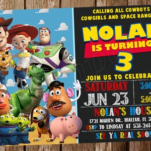 Toy Story Einladung Toy Story Geburtstagseinladung Toy Story Party Toy Story lädt Toy Story Digital druckbare Karte