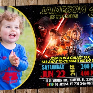 Invitación de Star Wars Invitación de cumpleaños de Star Wars Jedi Invitación de Star Wars Invitación de cumpleaños de Star Wars Invitación de fiesta de Star Wars
