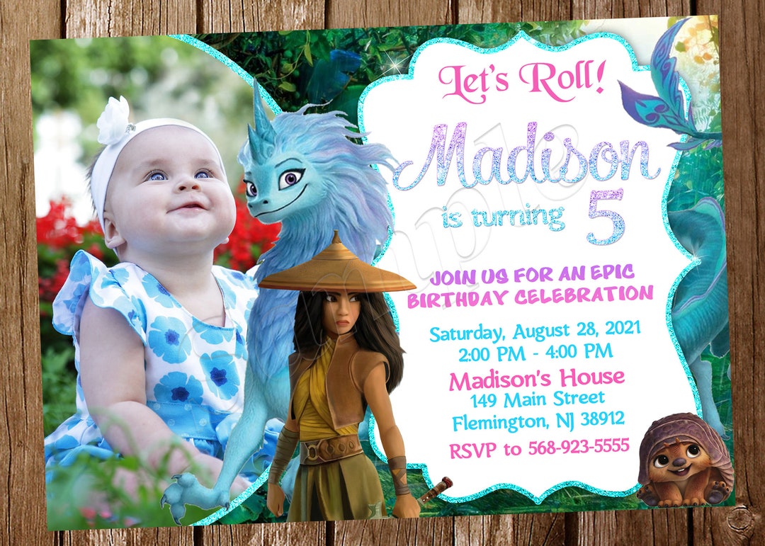 Raya and the Last Dragon Invitation Raya Invitation Raya and the Last ...