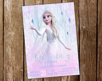 Frozen Invitation Elsa Invitation Frozen Birthday Frozen Invite Frozen Digital Printable Card