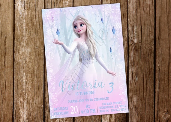 Frozen Invitation Elsa Invitation Frozen Birthday Frozen Invite Frozen Digital Printable Card