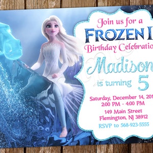 Convite Frozen Convite de Aniversário Frozen Festa Frozen Convites Frozen Cartão Digital Imprimível Frozen