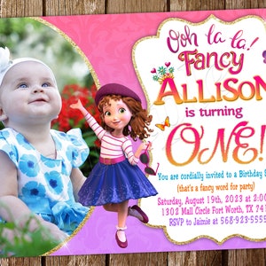Convite Fancy Nancy Convite Fancy Nancy Aniversário Fancy Nancy Convite Fancy Aniversário Convite Fancy Festa