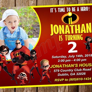 The Incredibles Invitation The Incredibles Birthday Invitation The Incredibles Party The Incredibles Invite The Incredibles Digital Card