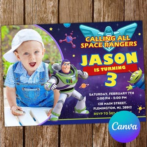 Buzz Lightyear Invitation Toy Story Invitation Buzz Lightyear Birthday Invitation Toy Story Party Toy Story Editable Invitation