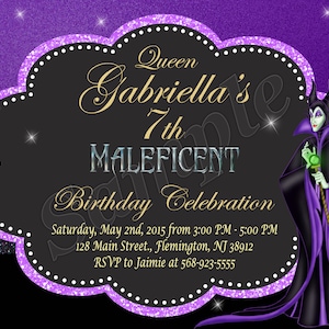 Maleficent Geburtstagseinladung Maleficent einladen Maleficent Geburtstagseinladung Maleficent Party-Einladung