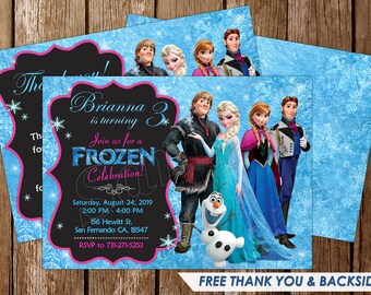 Frozen Invitation Frozen Birthday Invitation Frozen Party Frozen Invites Frozen Digital Printable Card