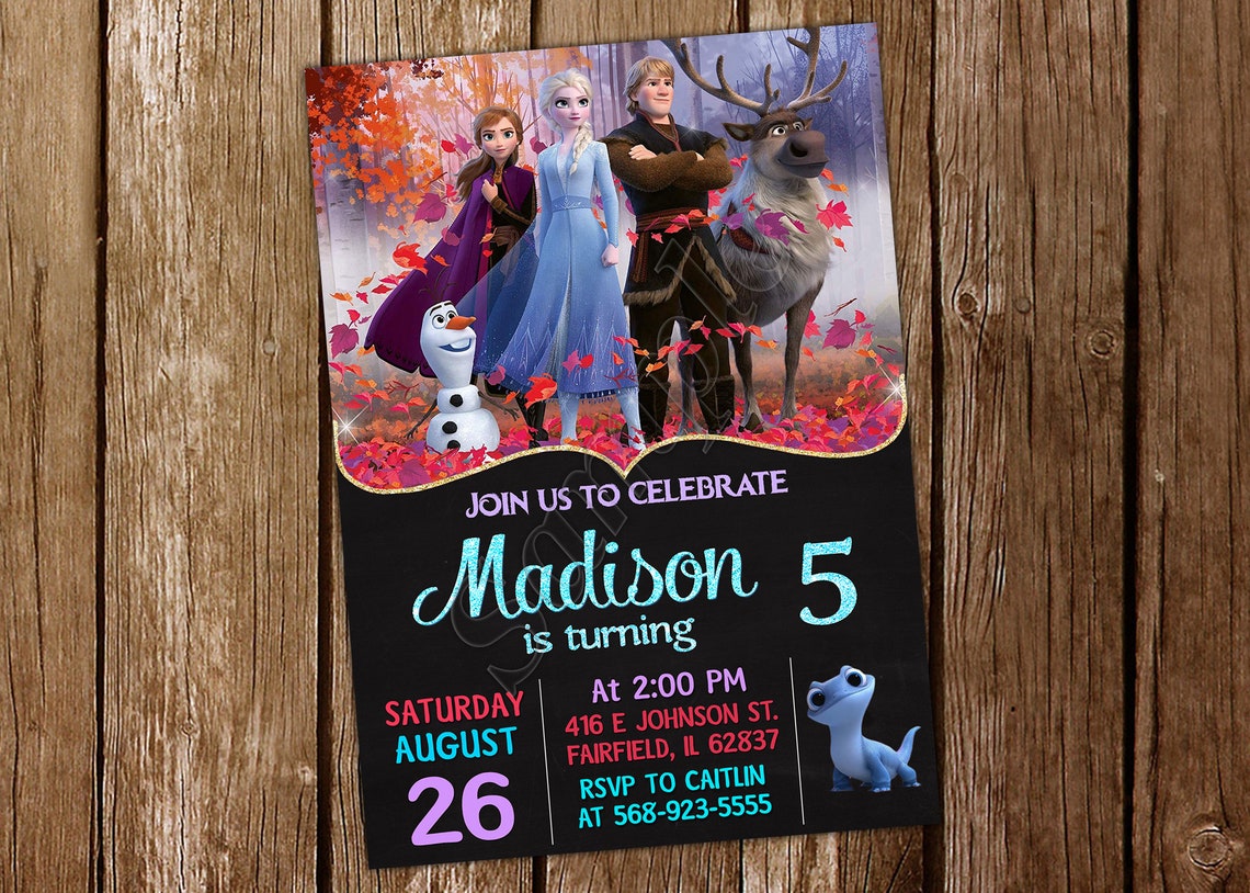 Frozen 2 Invitation Frozen Invitation Frozen 2 Birthday Frozen Etsy
