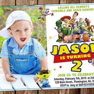 Toy Story-Einladung Toy Story Geburtstag Toy Story einladen Toy Story-Geburtstags-Einladung Toy Story-Party-Einladung