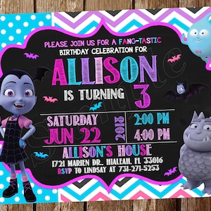 Vampirina Invitation Vampirina Birthday Vampirina Invite Vampirina Birthday Invitation Vampirina Party Invitation