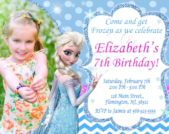 Frozen Invitation Frozen Birthday Invitation Frozen Party Frozen Invites Frozen Digital Printable Card