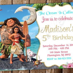 Convite Moana Aniversário Moana Convite Moana Convite Aniversário Moana Convite Festa Moana
