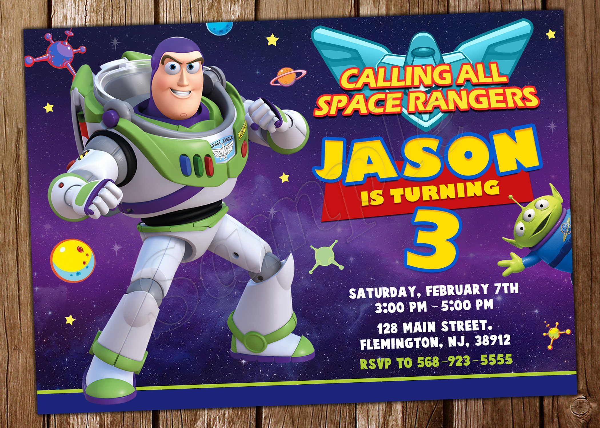 Buzz Lightyear Invitation Buzz Invitation Toy Story 4 Invitation Toy Story Invitation Buzz Lightyear Birthday Toy Story