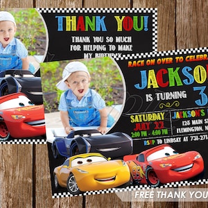 Cars Invito Cars Invito Compleanno Cars Festa McQueen Invito Cars Invita Cars Carta Digitale Stampabile