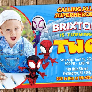 Spidey Geburtstags-Einladung Spidey Einladung Spidey Geburtstag Spidey einladen Spidey Geburtstags-Einladung Spidey Party einladen